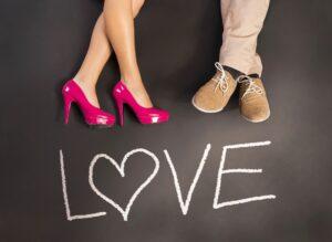 Single man and woman are in love