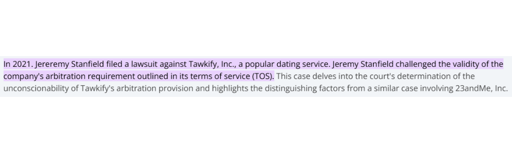 Tawkify Lawsuit1