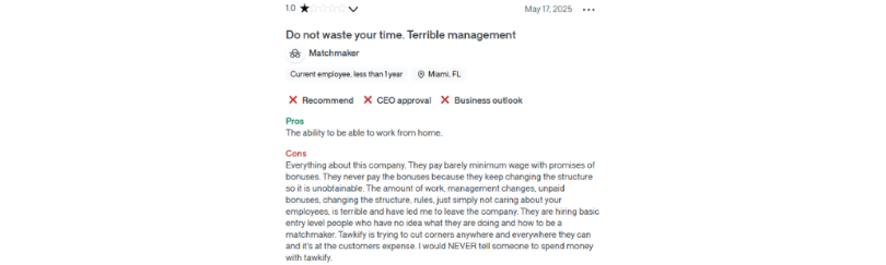 Tawkify Reviews Glassdoor Luma Search
