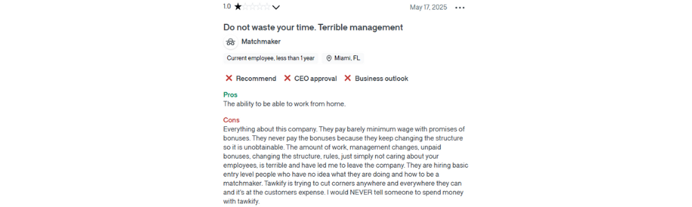 Tawkify Reviews Glassdoor