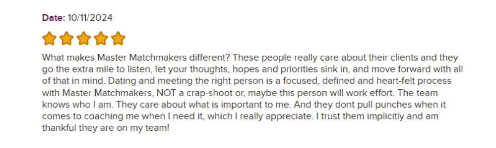 Master Matchmakers Reviews Bbb