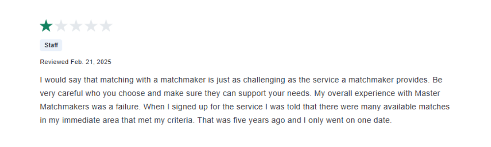 Master Matchmakers Reviews Consumer Affairs