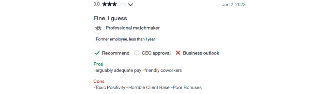 The Matchmaking Company Reviews Glassdoor2