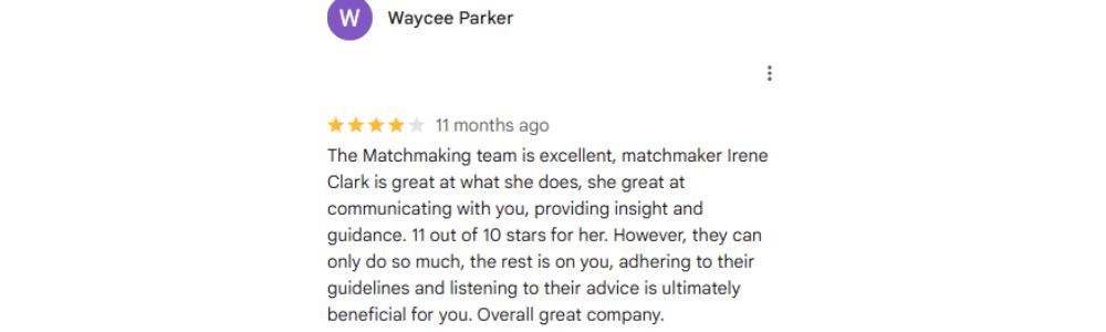 The Matchmaking Company Reviews Google1