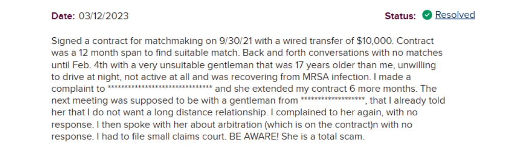 Valenti Matchmaking Complaints1
