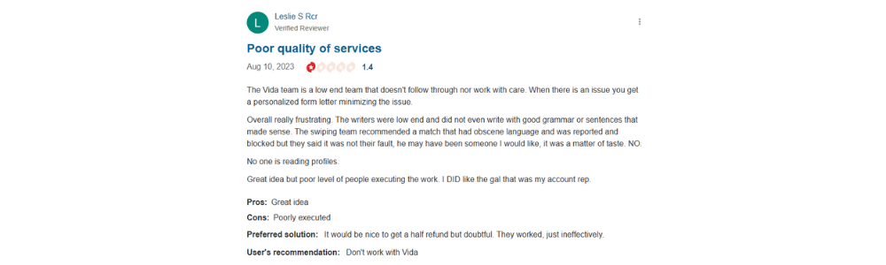 Vida Select Reviews Pissedconsumer