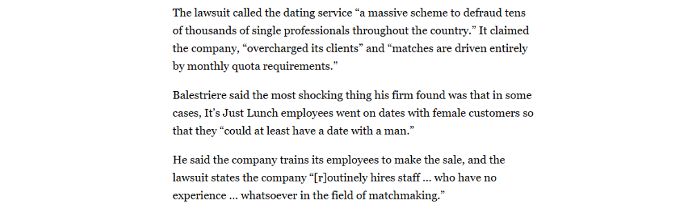 Its Just Lunch 2021 Lawsuit