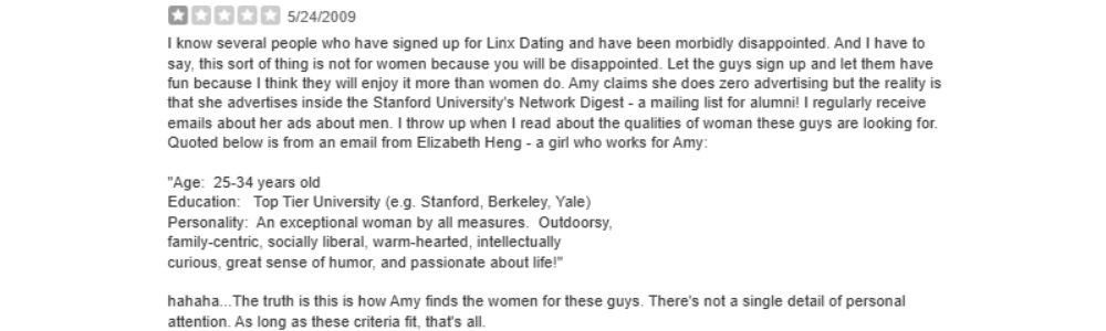 Linx Dating Reviews Complaints 2