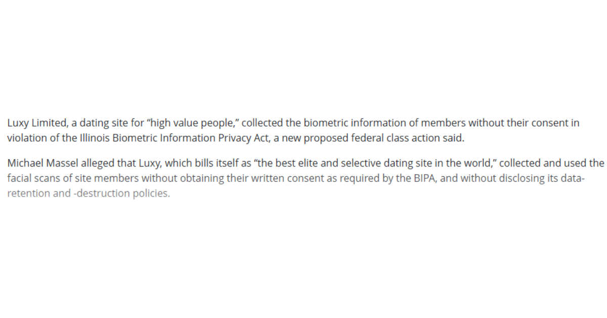 Luxy Dating App Lawsuit