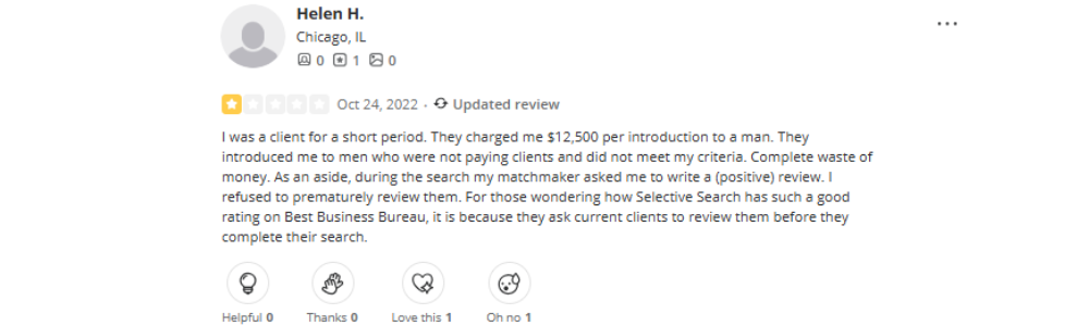 Selective Search Reviews Yelp